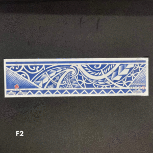 تاتو مؤقت 6.4*24 سم لون أزرق بتصميم زخارف