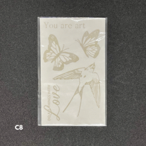 تاتو مؤقت بأشكال مختلفة 6.2*10.2 سم بتصميم فراشة وطائر