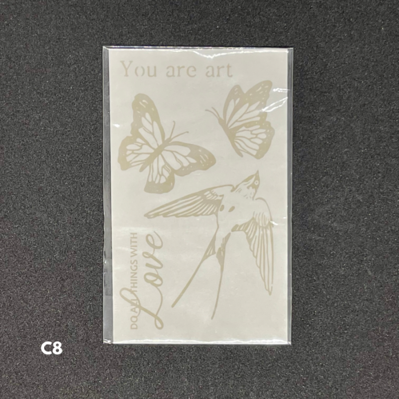 تاتو مؤقت بأشكال مختلفة 6.2*10.2 سم بتصميم فراشة وطائر