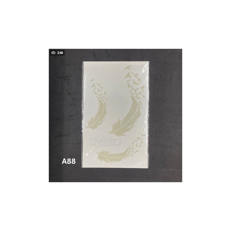 تاتو مؤقت ريشة مع طيور