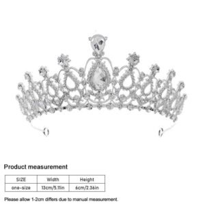 تاج لون فضي للمناسبات حجم كبير