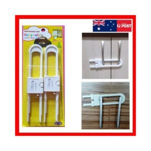 طقم قفل خزائن بلاستيك (2 قطعتين) للاطفال