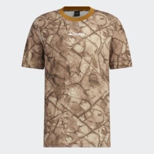تيشيرت اديداس تريكس جيو جرافيك للجنسين لون بني- adidas Unisex' Terrex Geographic Graphic Tencel Tee