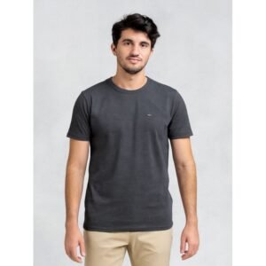 تيشيرت بأكمام قصيرة للرجال لون رمادي