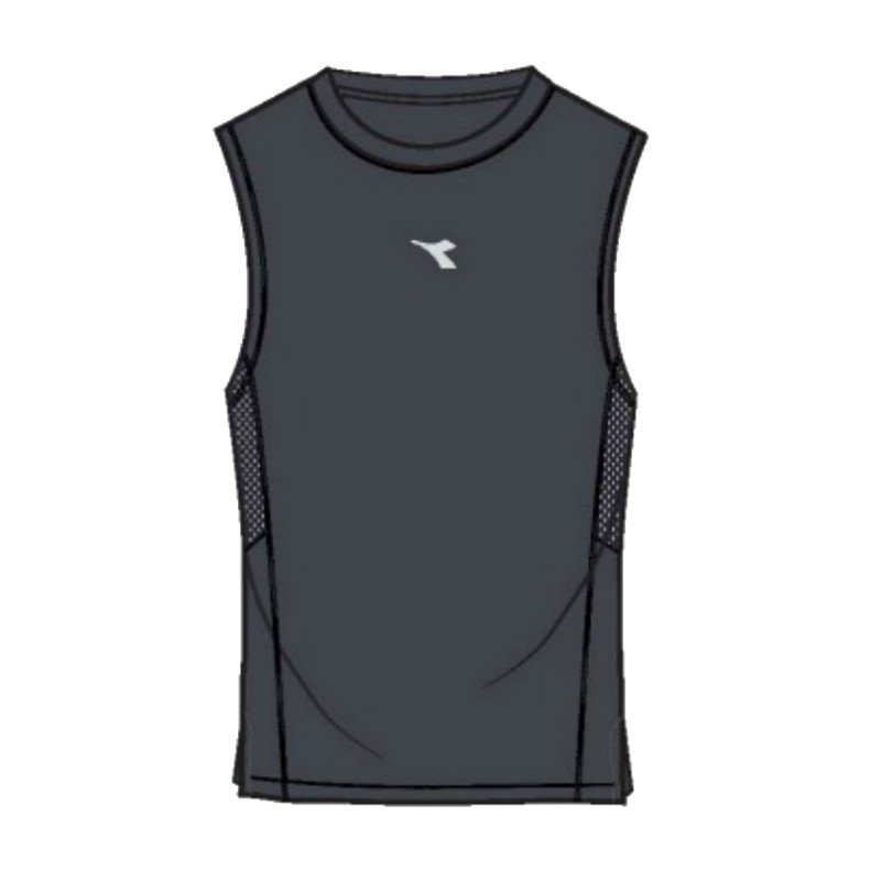 تيشيرت (حفر) ديادورا بولي موسكل للرجال لون رمادي - Diadora Men's Poly Muscle T-Shirts