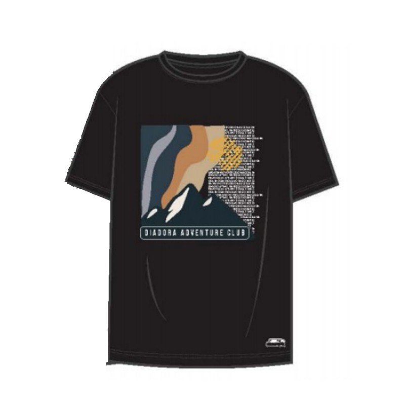 تيشيرت ديادورا سي تي آن نص كم للرجال لون أسود - Diadora Men's CTN T-Shirts