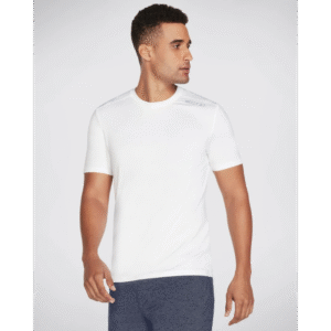 تيشيرت سكيتشرز سكيتش اير للرجال لون ابيض-Skechers Mens' Skech-Air Tee