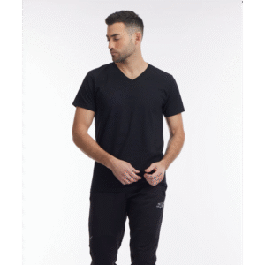 تيشيرت سكيتشرز قطنية قبة في للرجال لون أسود