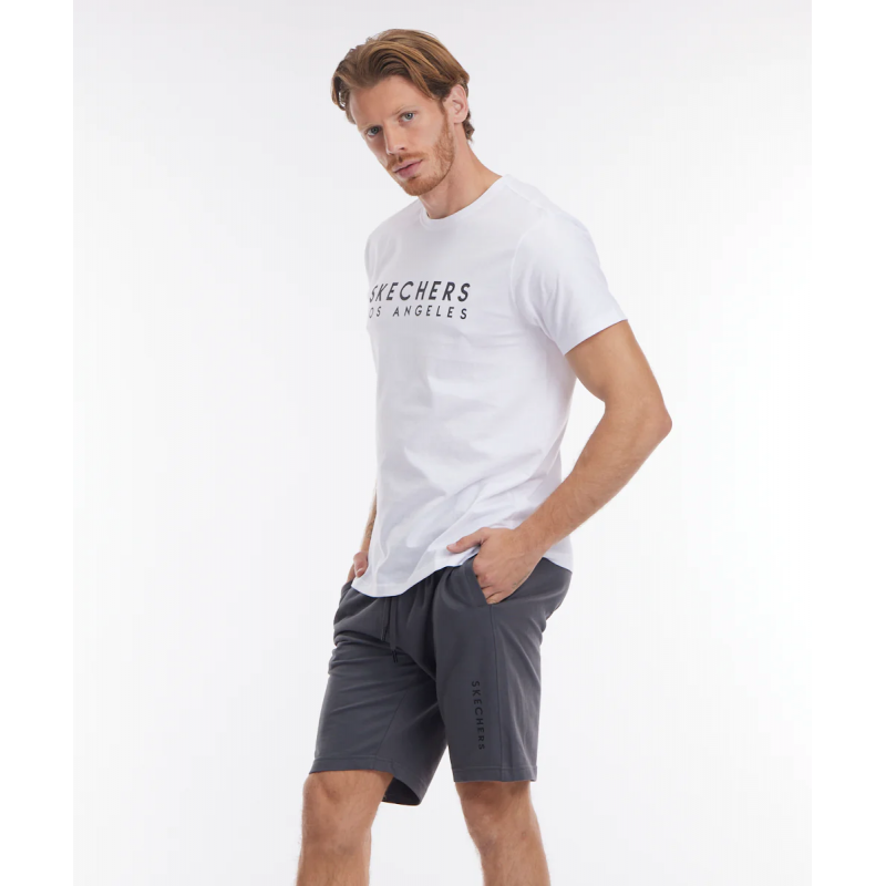 تيشيرت سكيتشرز لوس انجلوس للرجال لون أبيض