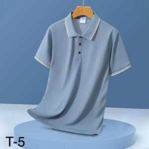 تيشيرت شبابي مع قبة سادة لون أزرق سماوي