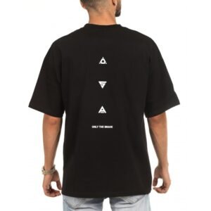 تيشيريت شبابي اوفر سايز قطن لون اسود من OSA