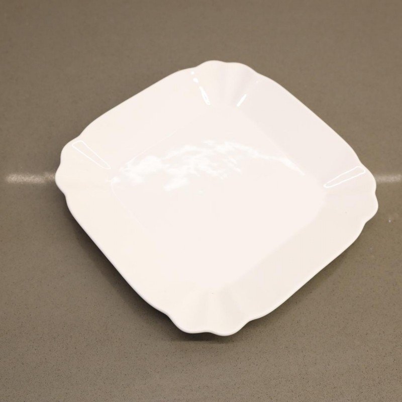 جاط بوسلان بتصميم مربع الشكل حجم 25×25 سم لون ابيض