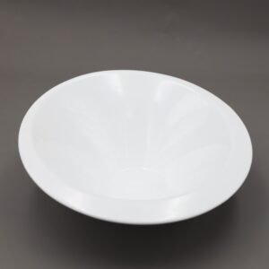 جاط تقديم بورسلان بتصميم دائري قطر 28 سم لون أبيض