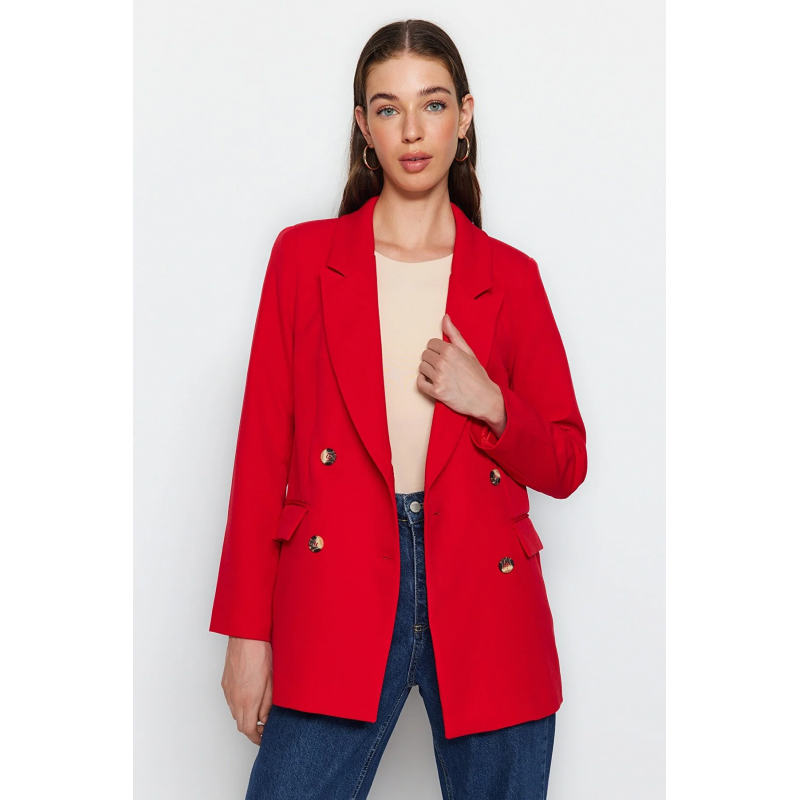 بليزر تركي للنساء لون أحمر