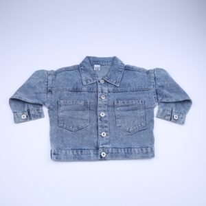 جاكيت جينز بناتي برسومات ديزني للأطفال لون أزرق