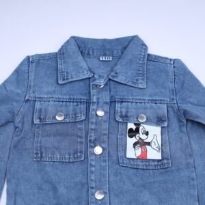 جاكيت جينز ولادي برسومات ديزني للأطفال لون أزرق