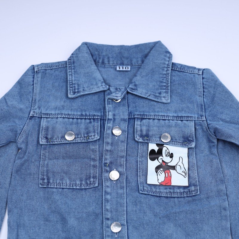 جاكيت جينز ولادي برسومات ديزني للأطفال لون أزرق
