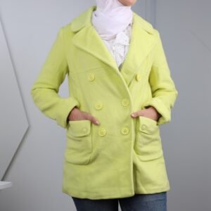 جاكيت شتوي جوخ للنساء لون فسفوري