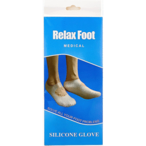 زوج جوارب سيليكون طبية من ريلاكس فوت - Relax Foot Silicone Glove Silicone Socks (1 pairs)