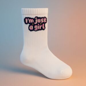 جراب لون أبيض بتصميم I'm just a girl