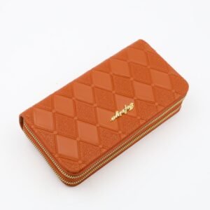 جزدان ستاتي جلد كبير لون بني