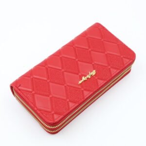 جزدان ستاتي جلد كبير لون خمري