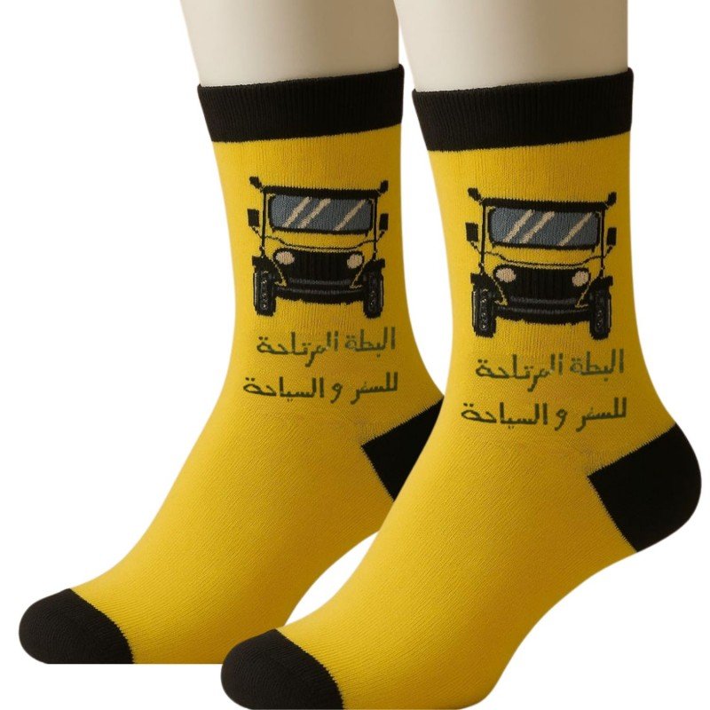 جوارب بتصميم البطة المرتاحة للسفر والسياحه (زوج واحد) للرجل لون أبيض