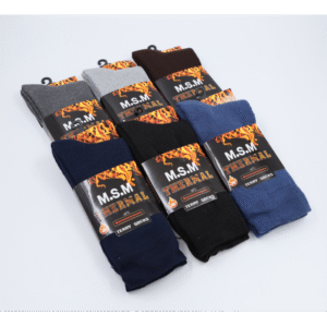 جوارب ثيرمال قطن (6 أزواج) للرجال بألوان متعددة