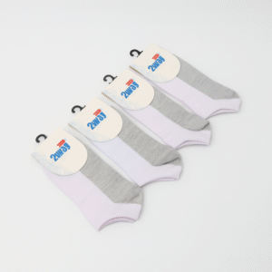 جوارب سوكت قصيرة الطول من 2way (4 أزواج) للاطفال بألوان متعددة