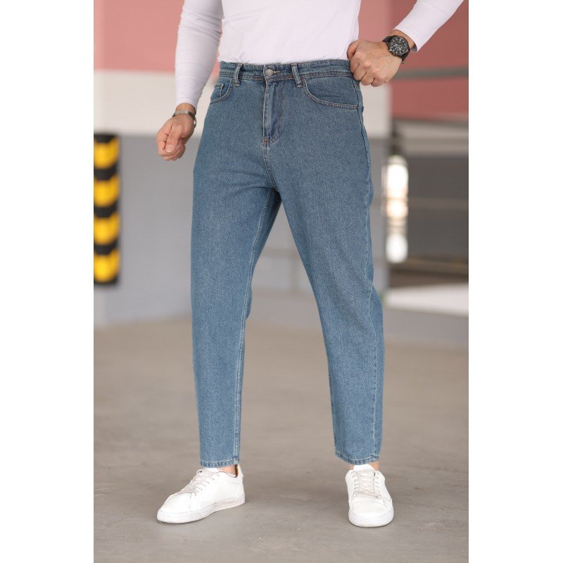 جينز صيفي موديل بوي فرند سرج عالي وجينز بدون ليكرا صناعة تركية