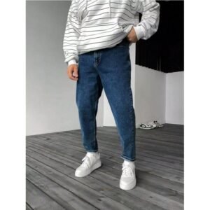 جينز موديل بوي فرند سرج عالي وجينز بدون ليكرا صناعة تركية