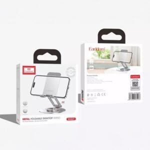 حامل جوال مكتبيي يتحرك 360 درجة بتصميم معدني فخم