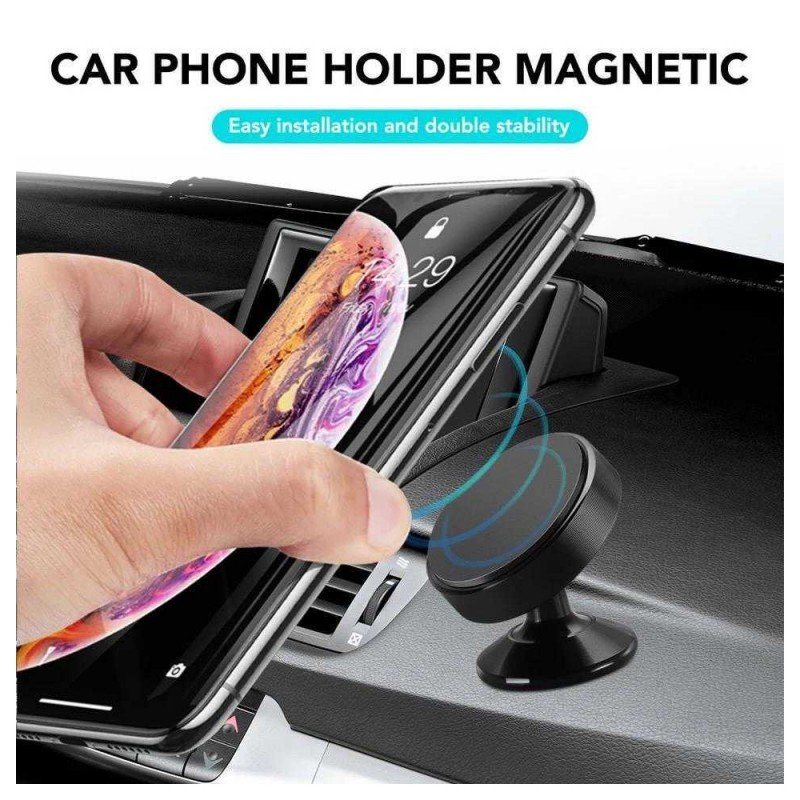 حامل هاتف السيارة المغناطيسي يلتف ب360 درجة