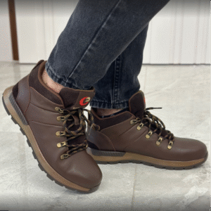 حذاء ايجل شبابي جلد طبيعي ضد الماء لون بني من Eagle