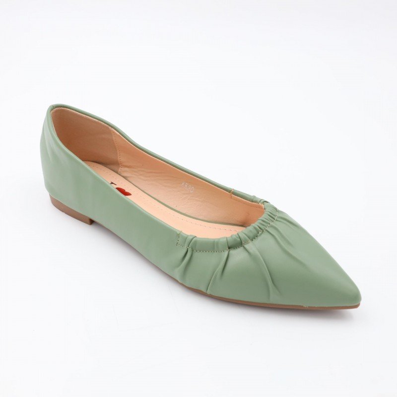 حذاء باليه للنساء لون أخضر