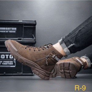 حذاء بسطار للرجال لون بني