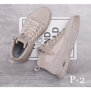 حذاء بسطار للرجال لون بيج