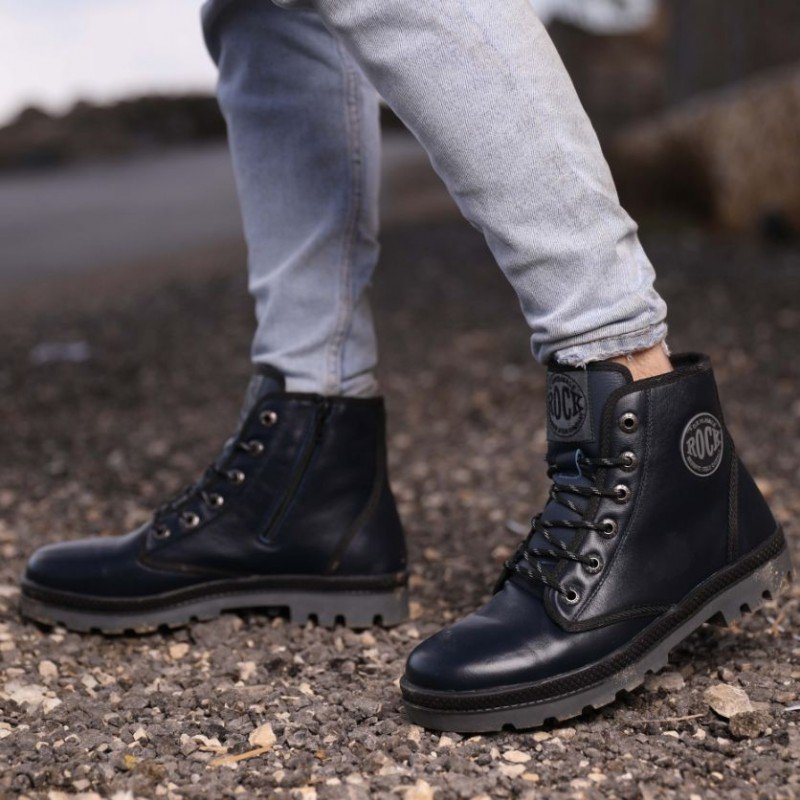 حذاء جلد شبابي من Rock