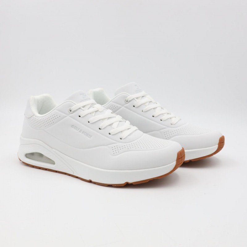 حذاء جلد موديل 2561-5 من جولف اند هورس للرجال لون أبيض