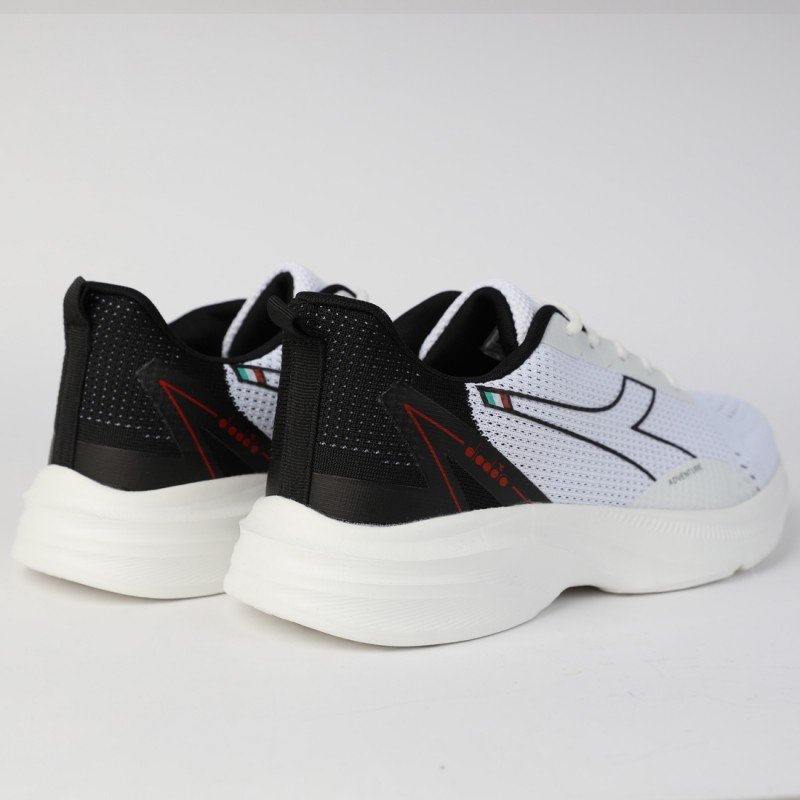 حذاء ديادورا كولتون للرجال لون أبيض وأسود ونعل أبيض - Diadora Men's Colton Shoes