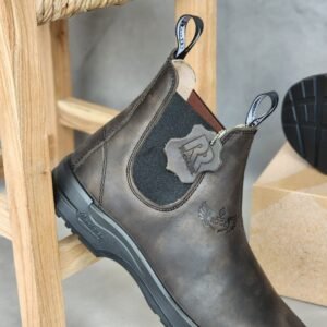 حذاء روك بسطار بدون أربطة موشح للرجال لون زيتي - Men’s Rock Shoes RX 555 B Oily