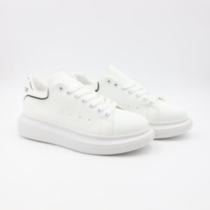 حذاء رياضي جلد للرجال لون أبيض