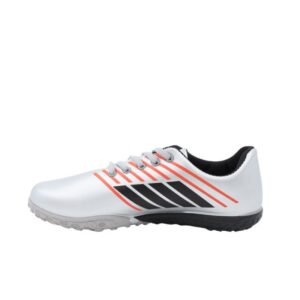 حذاء رياضي للأطفال لون أبيض و أسود وبرتقالي