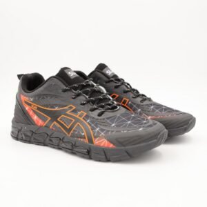 حذاء سبورت رجالي لون أسود وبرتقالي