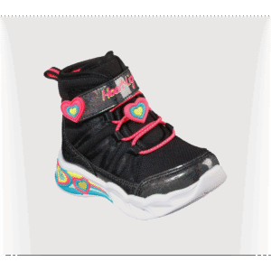 حذاء سكيتشرز اس لايت سويت هارت للأطفال لون أسود-Skechers S Lights: Sweetheart Lights - Love to Shine