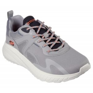 حذاء سكيتشرز بوبس سكواد كياس للرجال لون رمادي ونعل أبيض - Skechers Men's Bobs Squad Chaos Shoes
