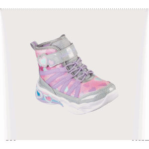 حذاء سكيتشرز سويت هارت- دريمي لوف للأطفال لون زهري وسكني-Skechers Kids' Sweetheart Lights - Dreamy Love Shoes