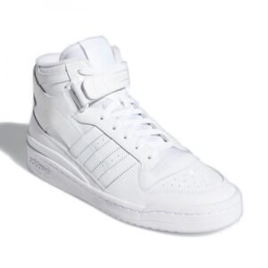 حذاء فورم ميد من اديداس للرجال حذاء رياضي بكاحل متوسط الارتفاع لون أبيض adidas FORUM MID Shoes