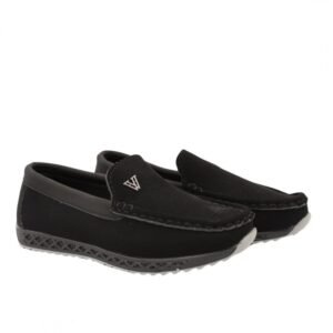 حذاء كاجوال شامواه للأطفال لون أسود