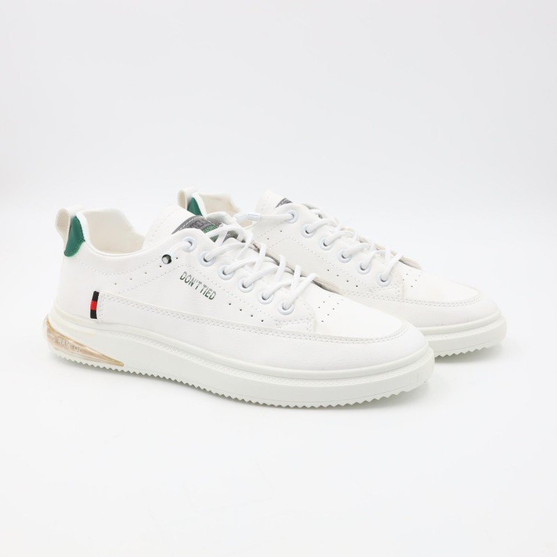 حذاء كاجوال شبابي جلد للرجال لون أبيض